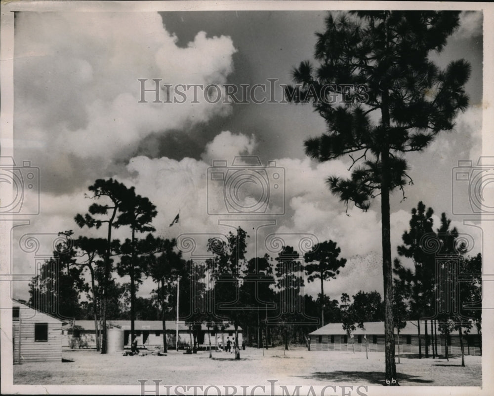 1935 Press Photo Army Engineers Working on Florida Ship Canal Construction
