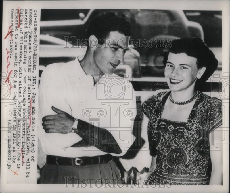 Load image into Gallery viewer, 1949 Press Photo Jane Ann Noble Youngest Member Indiana State Legislature
