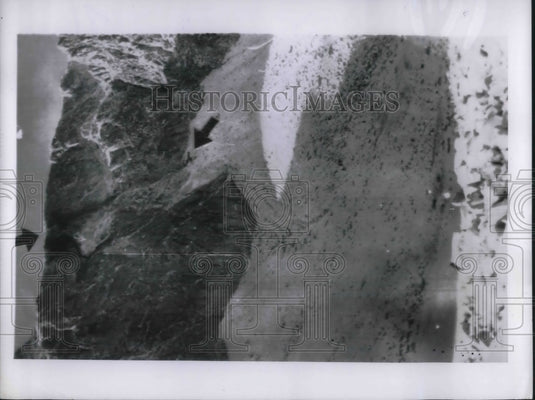 1955 Press Photo Mirror Lake Wyoming Granite Cliff United Airlines Crash Kill 65