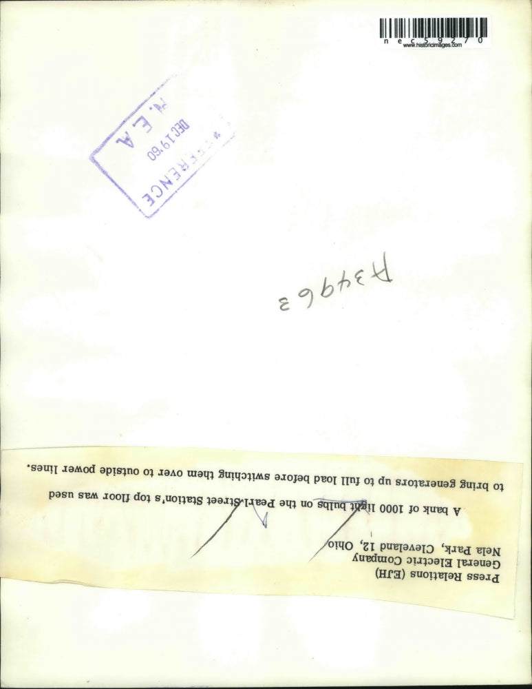 1960 Press Photo The Test Battery of 1000 lamps - nec59270