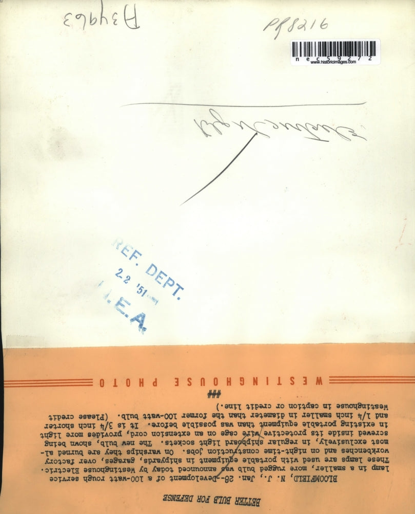 1951 Press Photo A better bulb for defense holding by this women - nec59272