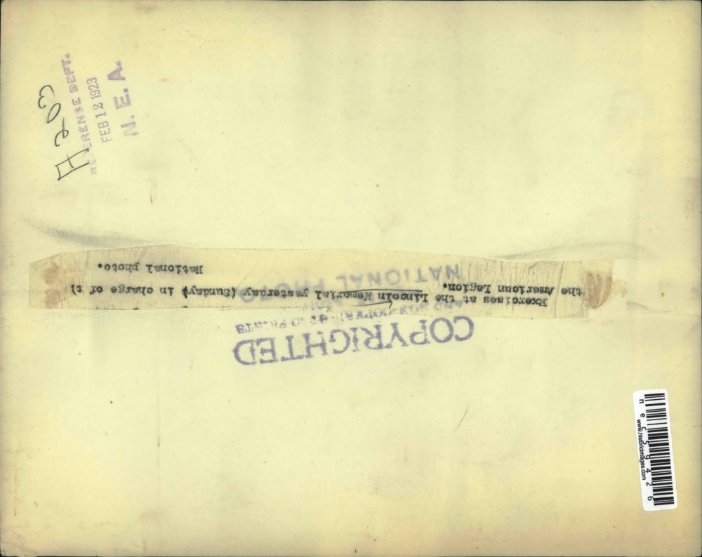 1923 Press Photo Lincoln Memorial, American Legion