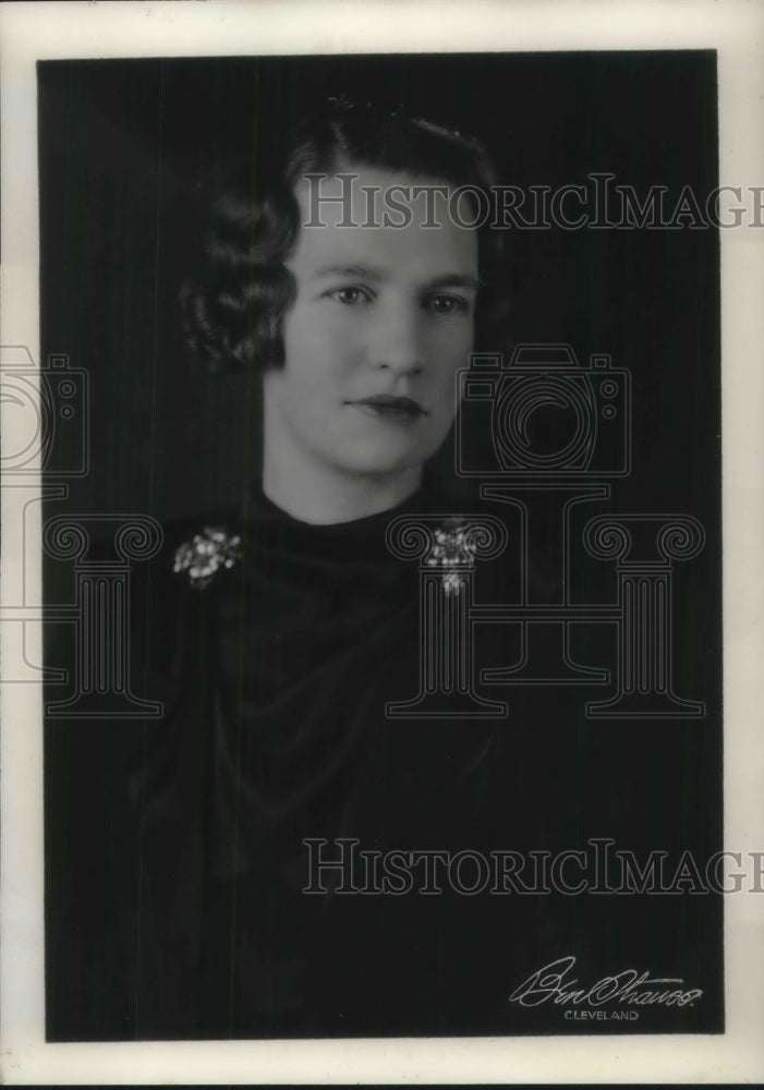 1936 Press Photo Mrs William H Knight of Cleveland, Ohio