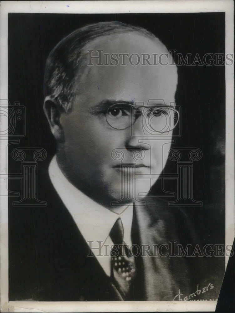 1931 Press Photo Gilas H Strawn of Chicago, US Chamber of Commerce