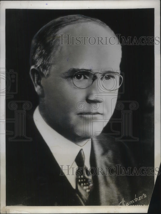 1931 Press Photo Gilas H Strawn of Chicago, US Chamber of Commerce