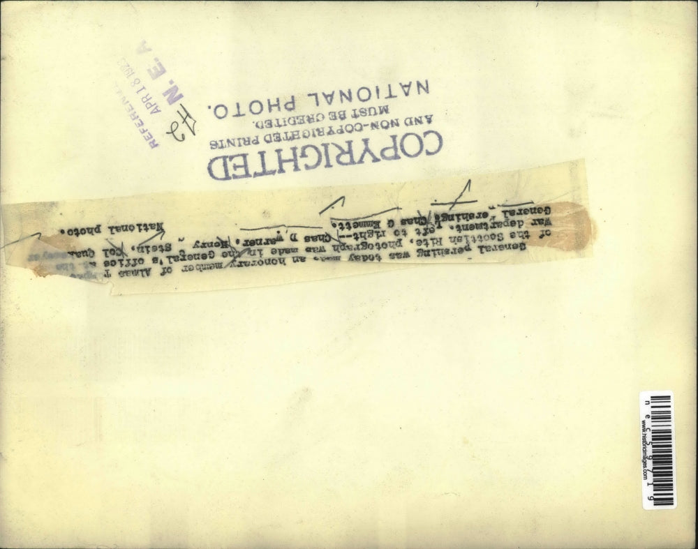 1923 Press Photo General Pershing made honorary member of the Scottish Rite