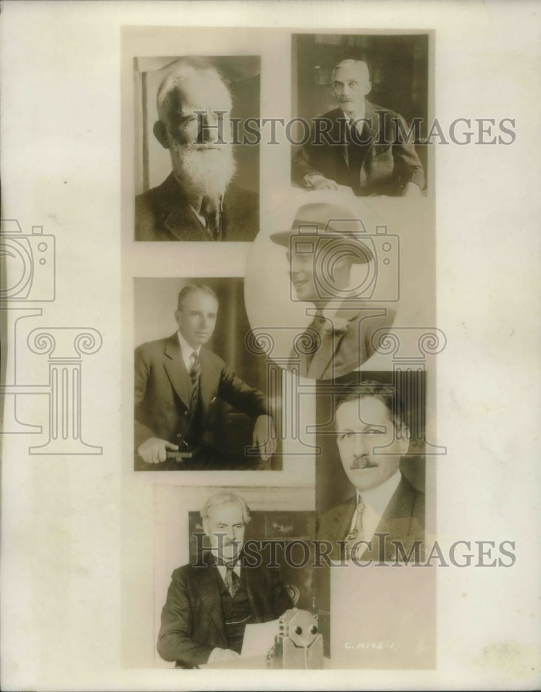 1931 Press Photo George Bernard Sahw, Atty Gen Mitchell,Ramsay MacDonald