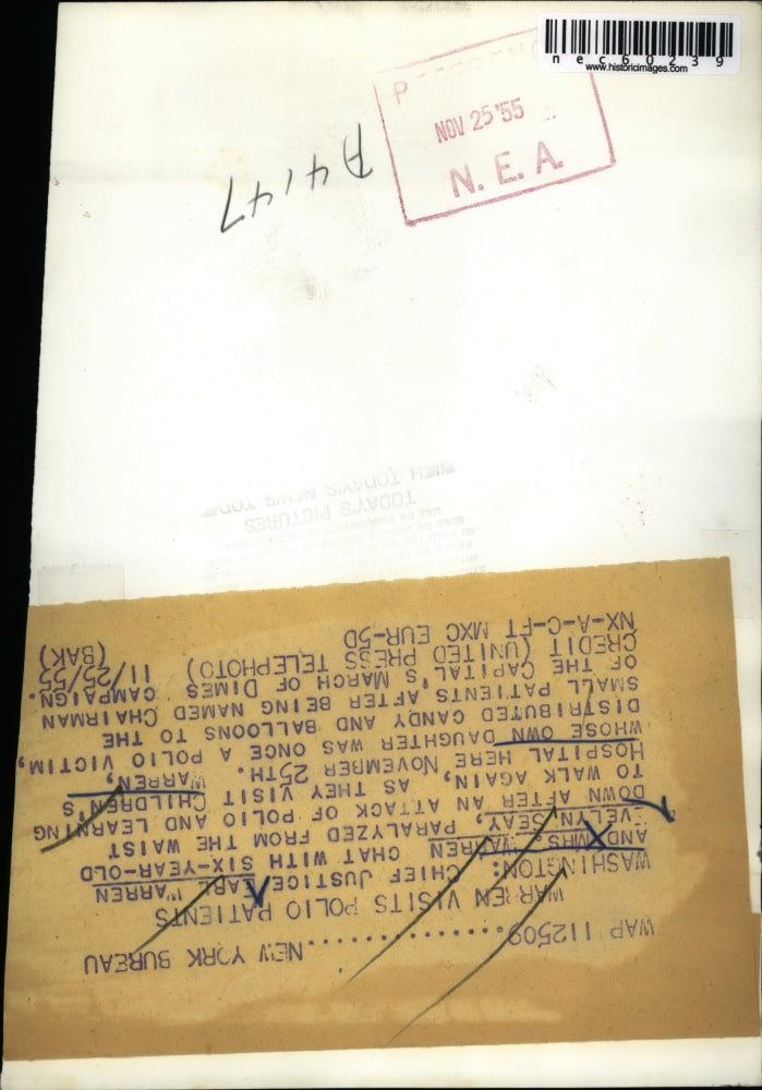 1955 Press Photo Chief Justice Earl Warren & Mrs. Warren w/ Evelyn Seay