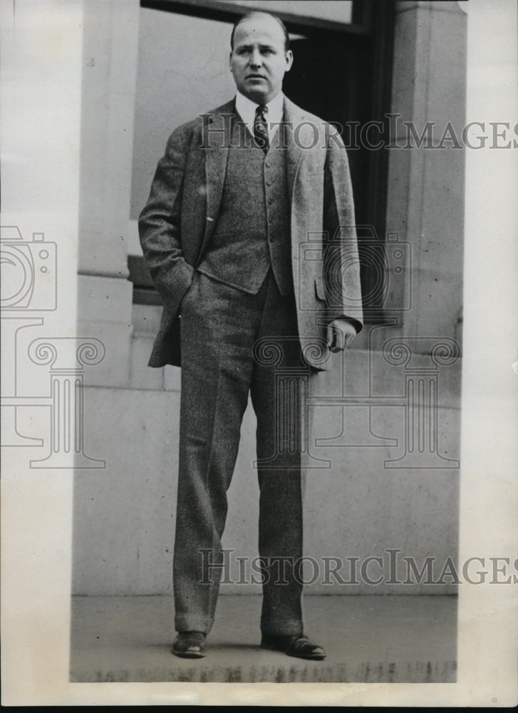 1933 Press Photo Osborne Lood son of the late MJ Gen. Benjamin Lood is showm