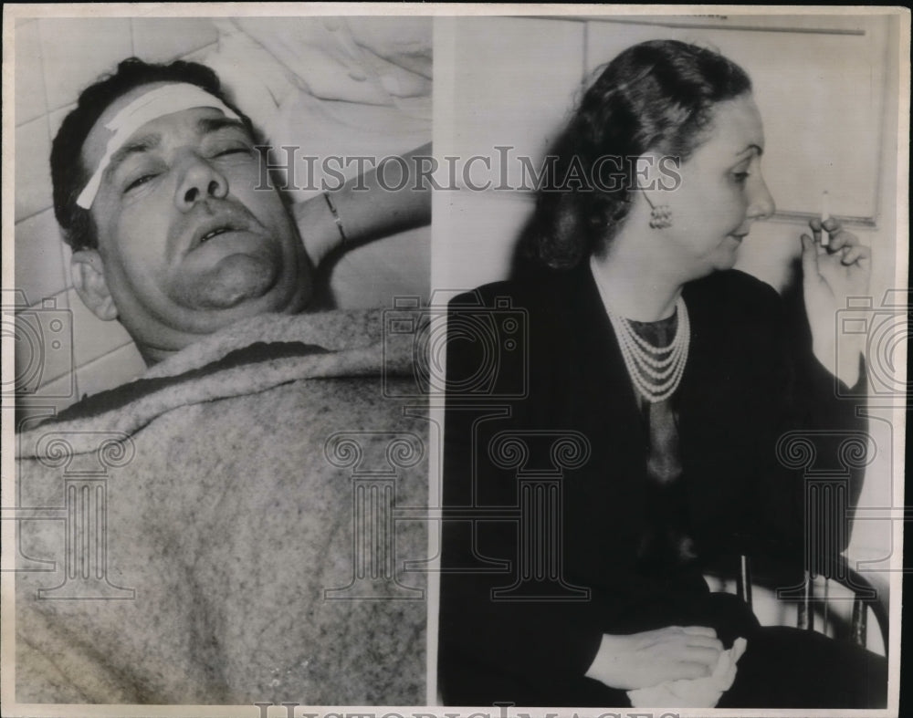 1947 Press Photo Porter Norman shot by Golda Norman in a jealous rage