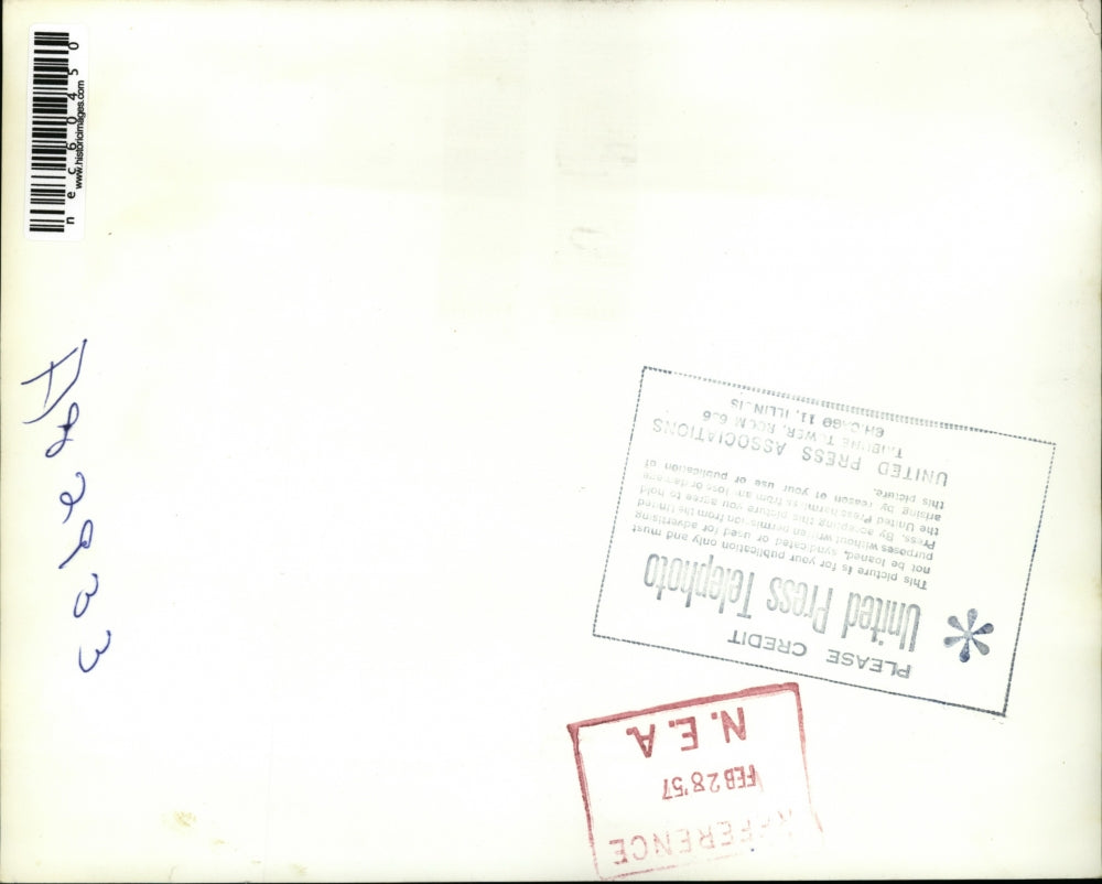 1957 Press Photo Hines Baker & James Foley testifying in the Senate - nec60450