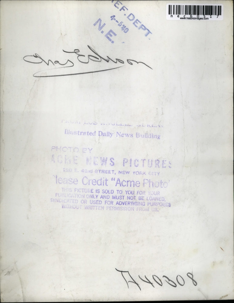 1940 Press Photo Chas Echoon