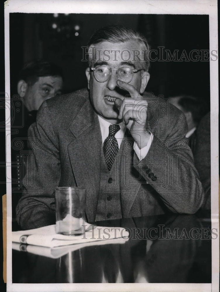 1938 Press Photo Charles Edison testify before House Naval Committee- Historic Images