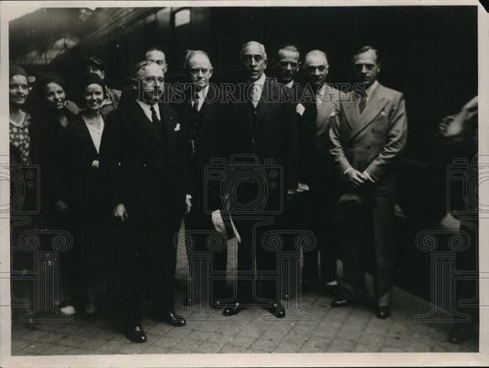 1930 Press Photo M.Oliver, Charles Henry Burke, Mr.Slemp, Mr.Klaniel J.Roagan