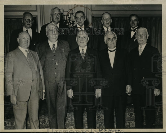 1933 Press Photo AFL in D.C.,Wilson,Ryan,Green, Morrison, Duffy,Weber,Bugniazet