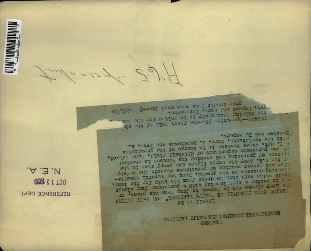 1930 Press Photo Happy Landing Army Flyers Sgt. James Pearson, Corp. J.