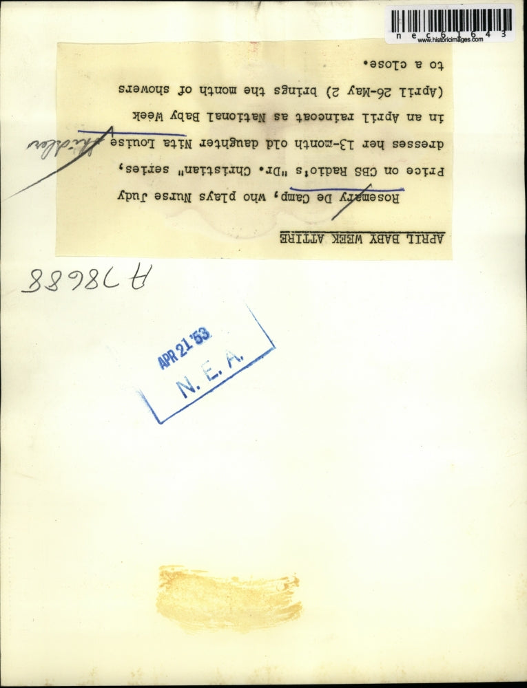 1953 Press Photo Rosemary De Camp plays nurse Judy on CBS Radio Dr. Christian