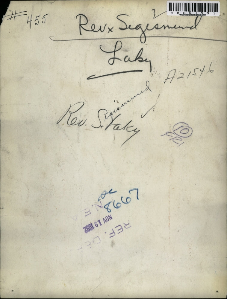 1932 Press Photo Reverend S. Laky