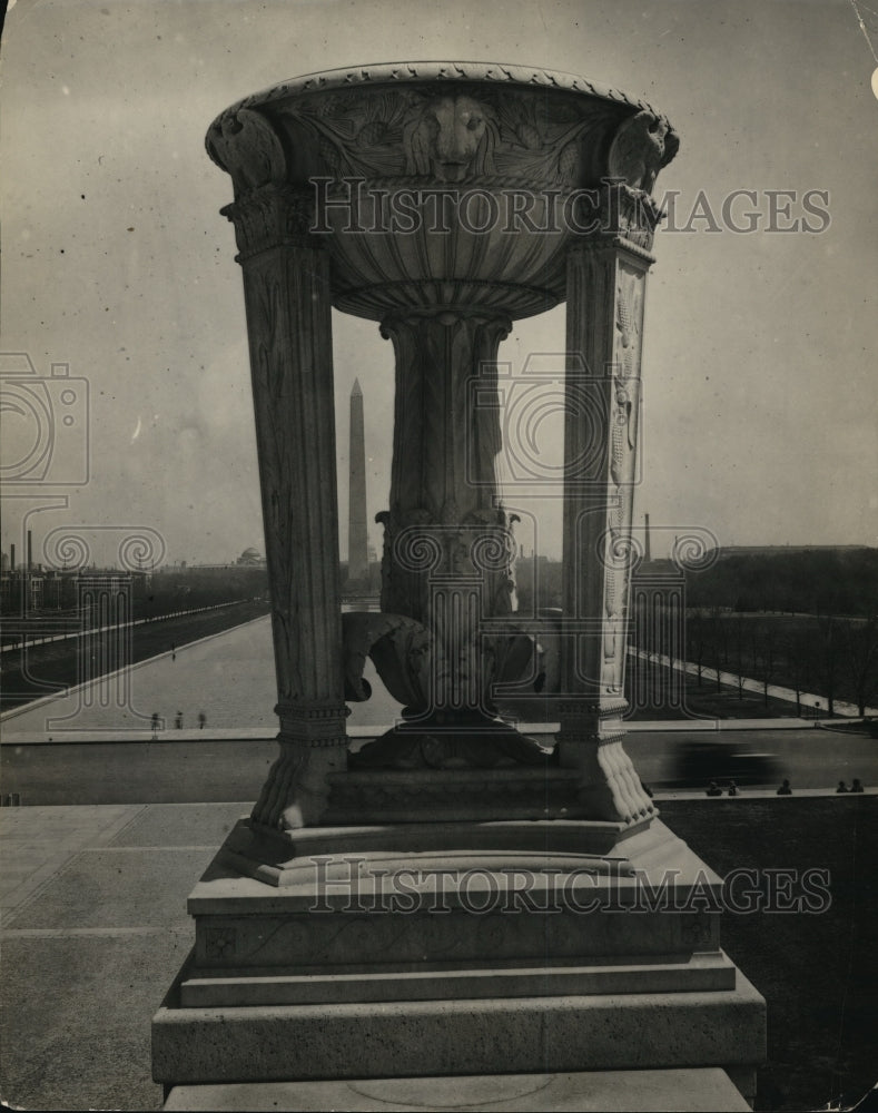 1925 Press Photo Washington Monument seen from Lincoln Memorial