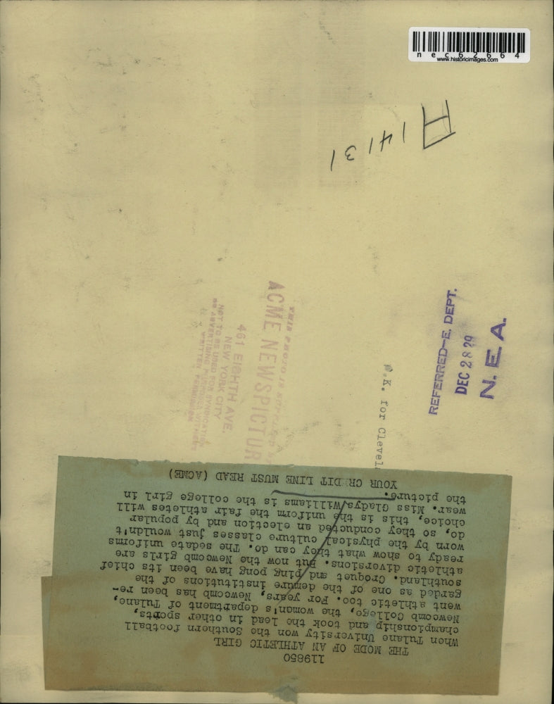 1929 Press Photo Miss Gladys Williams at Newcomb College at Tulane