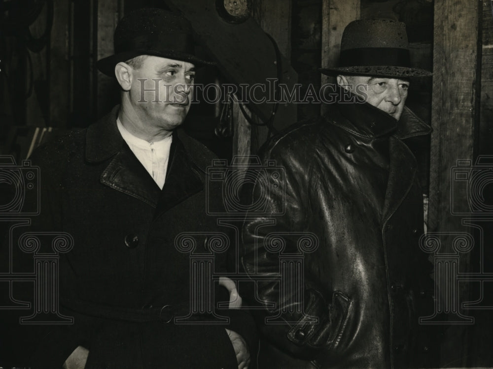 1937 Press Photo Chief engineer Cabelli Engen, Capt Mario Ranier - nec62803