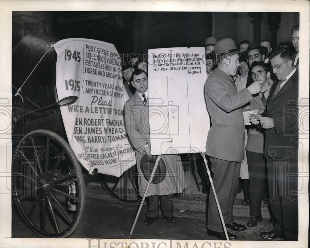 1945 Press Photo Max Klarreich, President, New York Federation P. O. Clerks