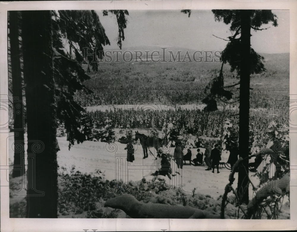 1936 Press Photo Winter Scene at Harts Mountain of Germany - nec63073