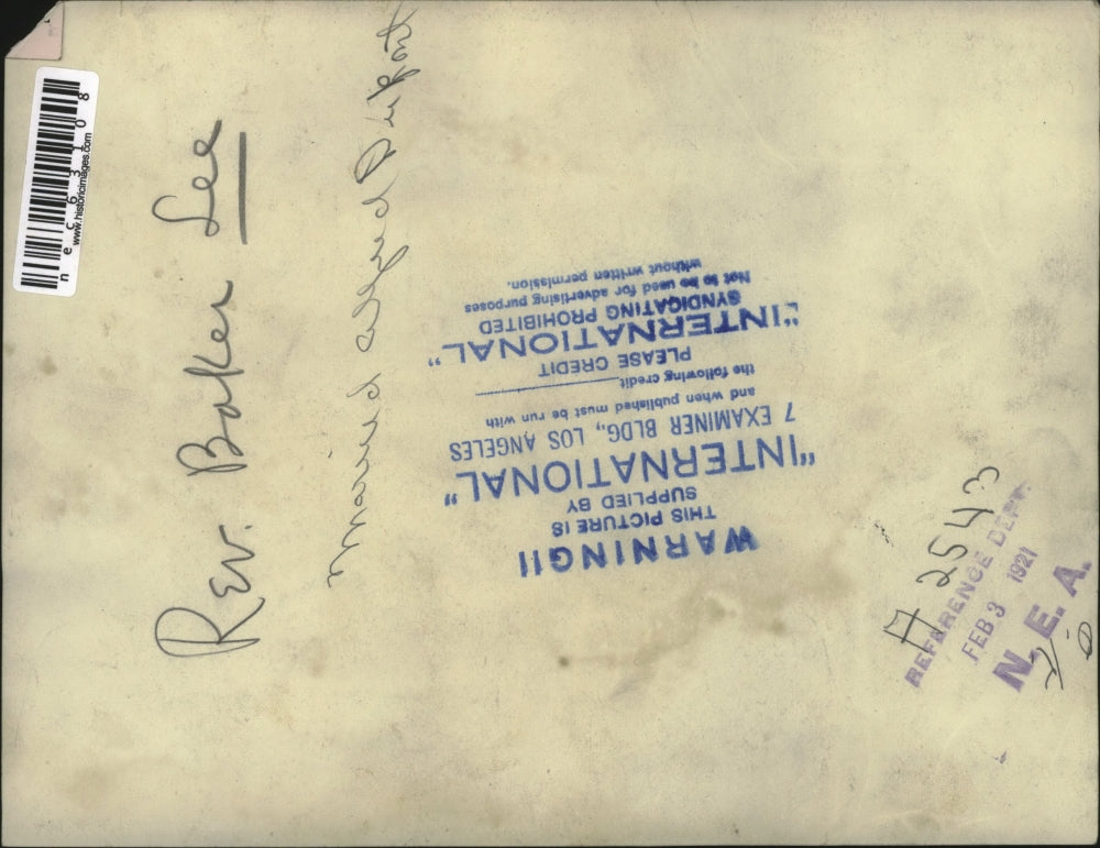 1921 Press Photo Rev Banker Lee Married Alfred Dupont