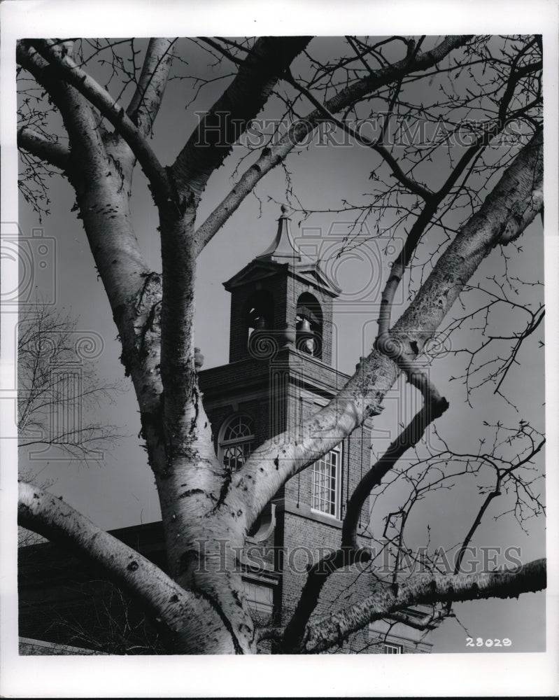 1963 Press Photo Bell Ringing in a Church Tower - nec63212