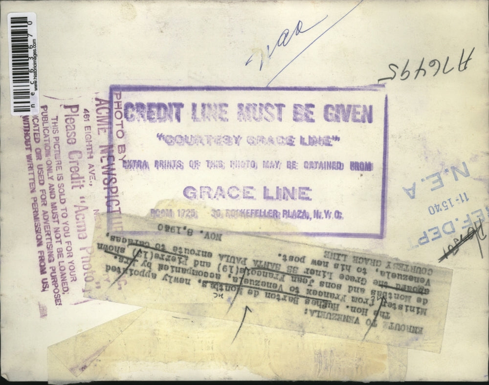 1940 Press Photo Hon. Hughes Barton de Montbas , Mrs. de Montbas, Jean Franceis and Pierre