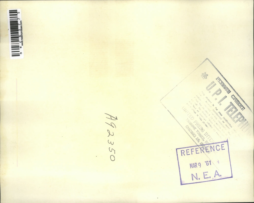 1961 Press Photo White House Press Secretary Pierre Salinger at Press Confernce