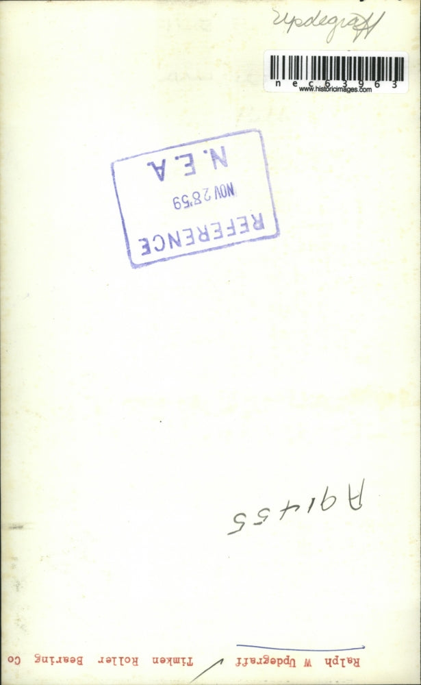 1959 Press Photo Ralph W. Updegraff of the Timken Roller Bearing Co. - nec63963