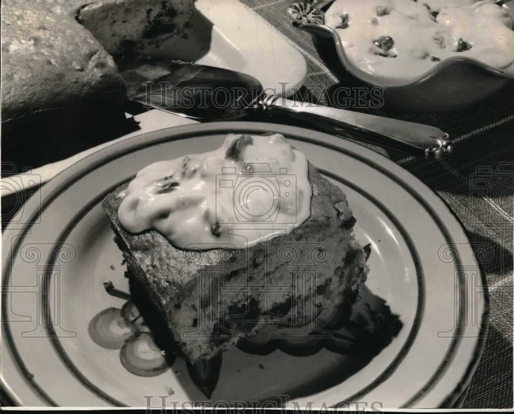 1941 Press Photo Slice of cake on a plate - nec64323