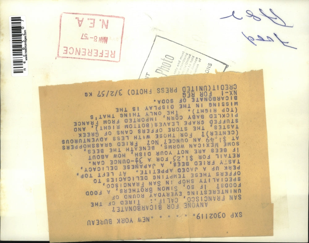 1957 Press Photo Simon Brothers, a food specialty shop in San Francisco.