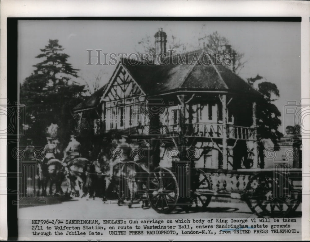 1952 Press Photo King George's Estate in Sandringham, England