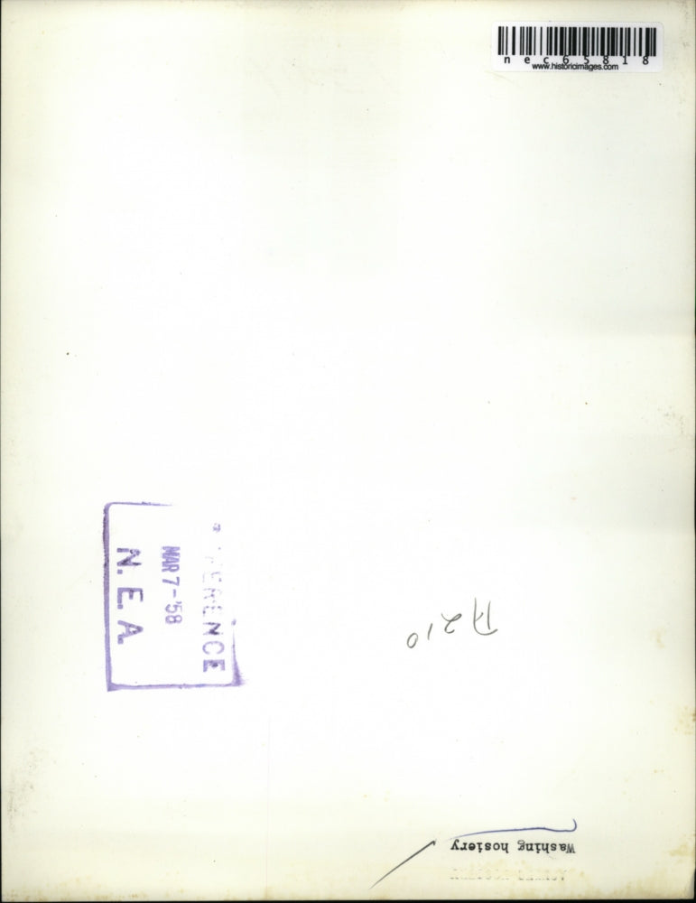 1958 Press Photo A new type of hand washing device for home use on hoisery