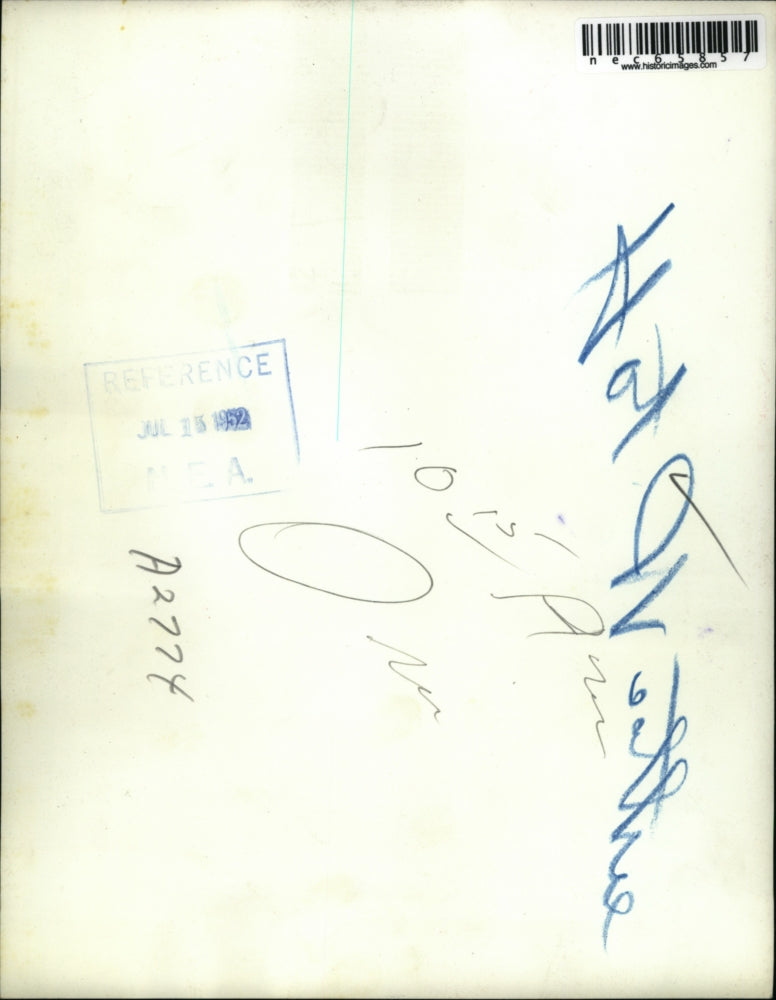 1952 Press Photo Dog And His Owner Try To Stay Cool In Hot Weather