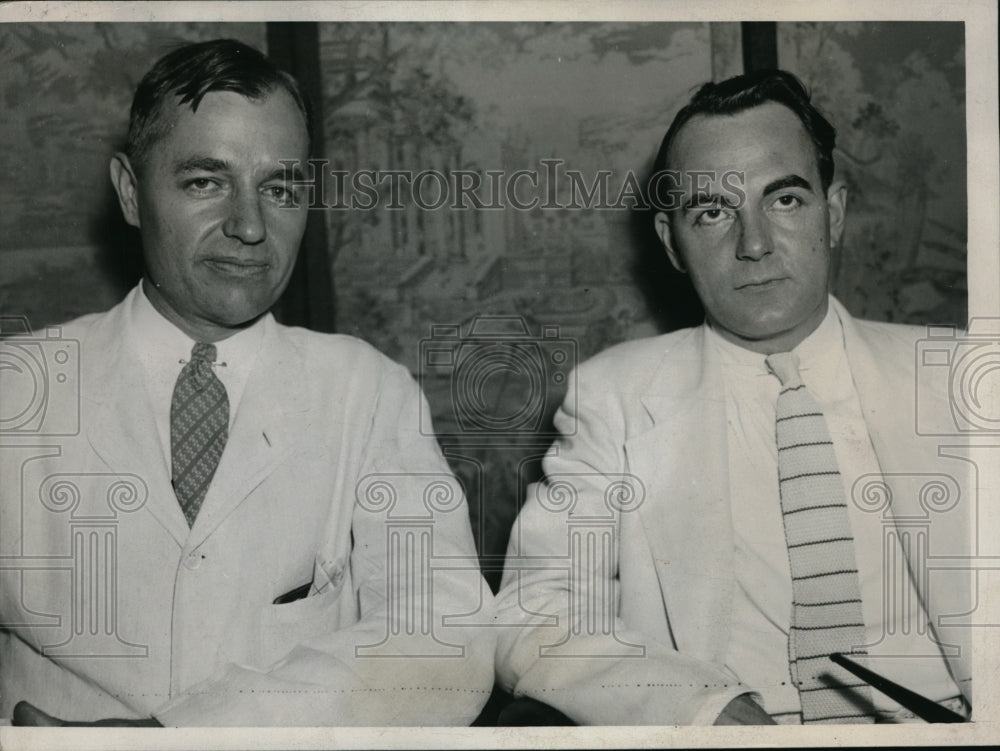1936 Press Photo Charles P. Taft & Ralph W. Robey Goverment appointees to