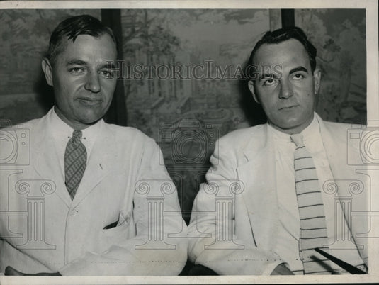 1936 Press Photo Charles P. Taft & Ralph W. Robey Goverment appointees to