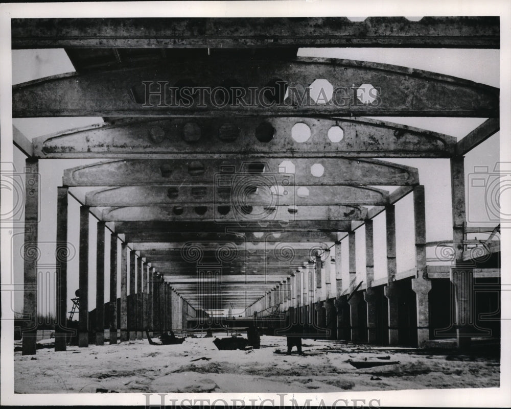 1961 Press Photo Moscow, Russia Leningrad Ave Airline Station is under