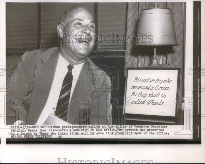 Load image into Gallery viewer, 1955 Press Photo Commerce Secretary Sinclair Weeks
