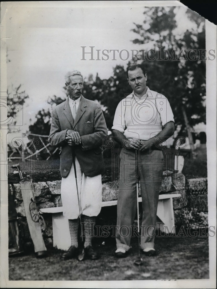 1938 Press Photo Dr. J.Beavis &amp; W.West winners of Christmas Golf tournament- Historic Images