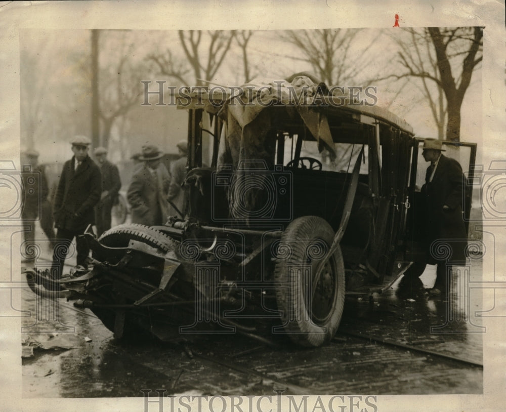 1927 Press Photo Dayton Columbus Bus Accident - nec66580