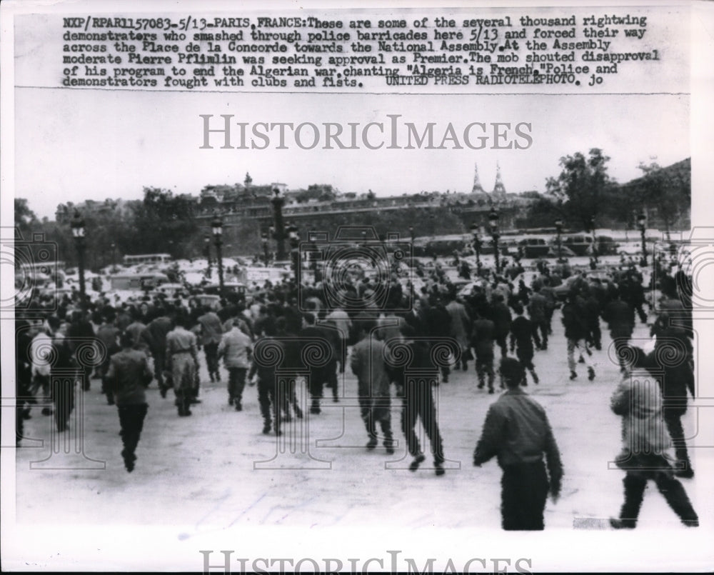 1958 Press Photo Paris, France Pierre Pflimlin seeking approval to be Premier