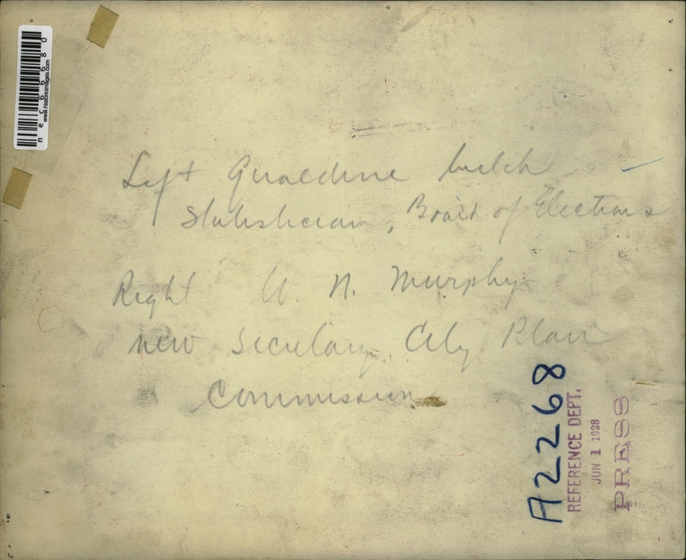 1928 Press Photo Geraldine Burlich, Board of Elections & UN Murphy City planner