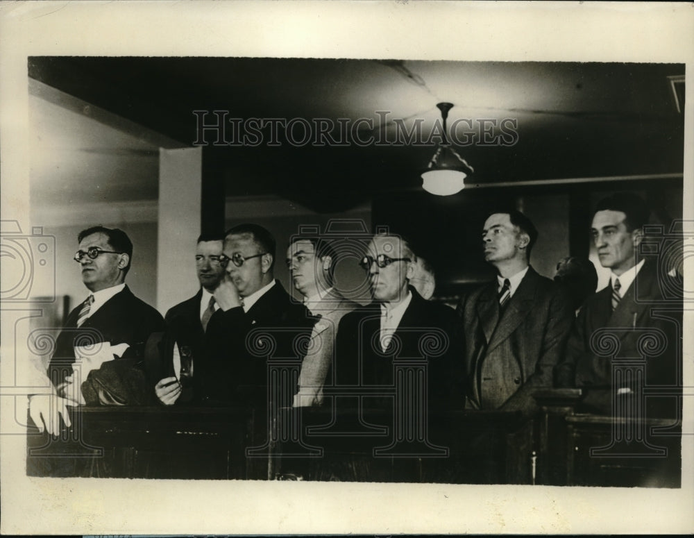 1928 Press Photo On trial in Bronx St. Cleaning Depart. Graft charges