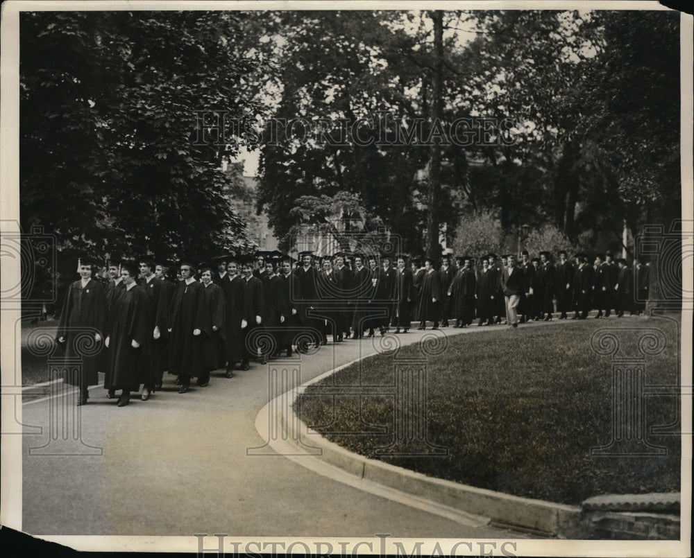 1931 Press Photo New Rockdale College Commencement exercises, Cardinal Hayes