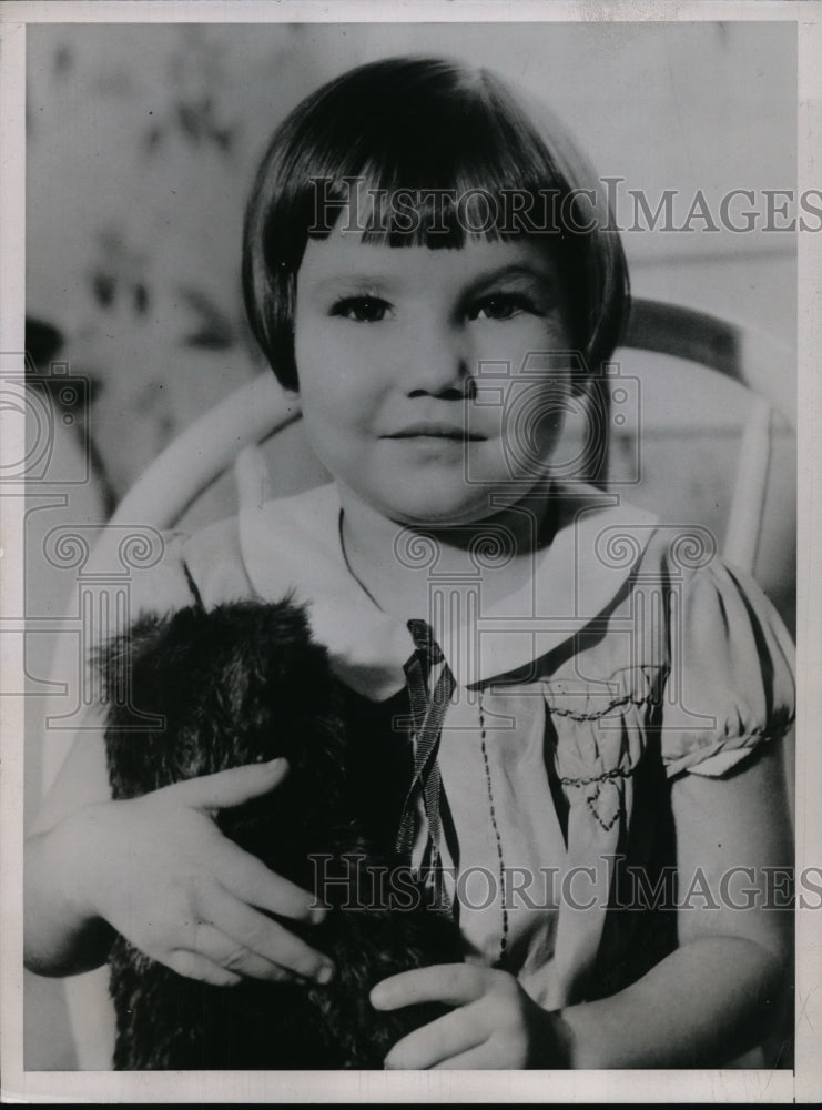 1935 Press Photo Colleen, age 3 of Memphis, Tn abandoned child- Historic Images