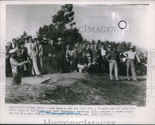 1951 Press Photo Lloyd Mangrum leads third round of Tucson Open Golf Tournament