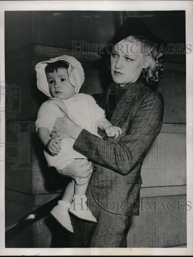 1938 Press Photo Mrs Alma Alderman Eith Daughter Norma Suzanne